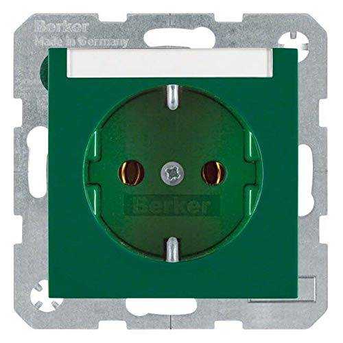 Berker 47508903 Steckdose SCHUKO mit Beschriftungsfeld S.1/B.3/B.7 grün, glänzend Mesch Shop Berker 47508903 Steckdose SCHUKO mit Beschriftungsfeld S.1/B.3/B.7 grün, glänzend Mesch Shop